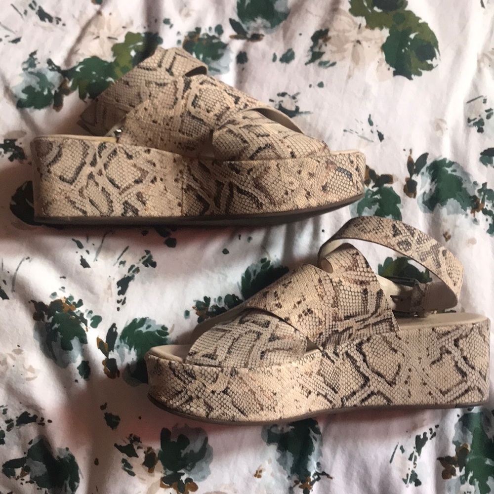 Matisse Snakeskin Platform Sandal